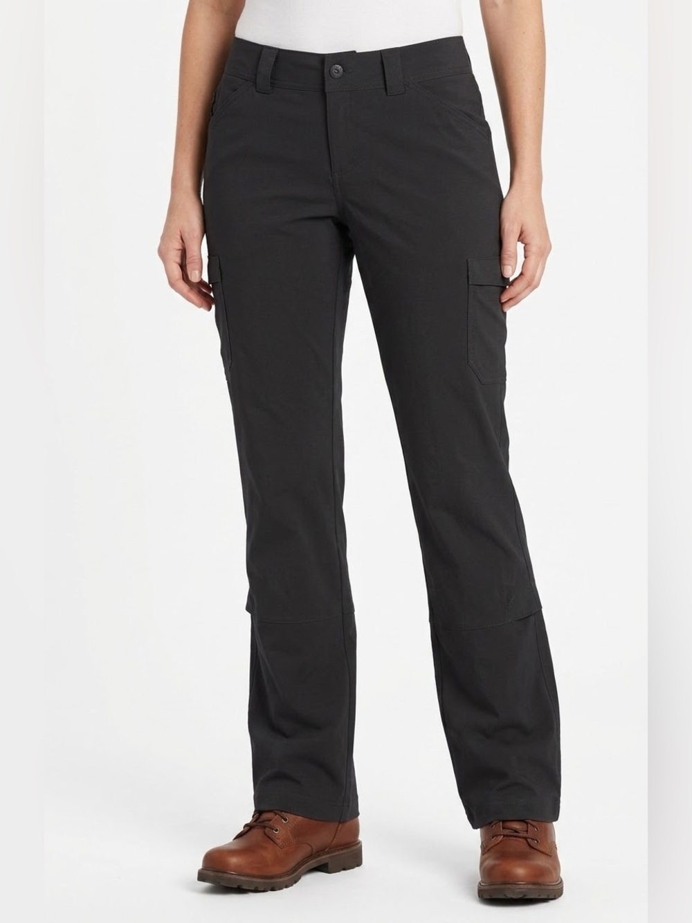 Duluth Trading Co Womens Dry On The Fly Bootcut Cargo Pants Black 18x33 Gorpcore